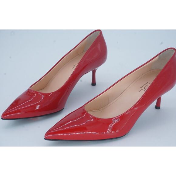 AGL Virna Red Patent Leather Ponted Toe low Heel High Pumps SZ 39.5 NIB $425 - Picture 7 of 12